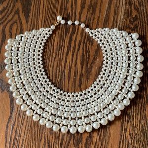 Pearl faux collar necklace vintage 1980’s